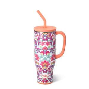 NWT Orange floral swig 30 ounce mug
